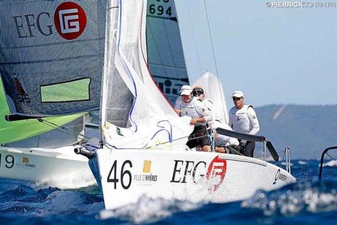 Chris Rast's EFG (SUI684) at the 2016 Marinepool Melges 24 Europeans in Hyeres, France © Pierrick Contin / IM24CA